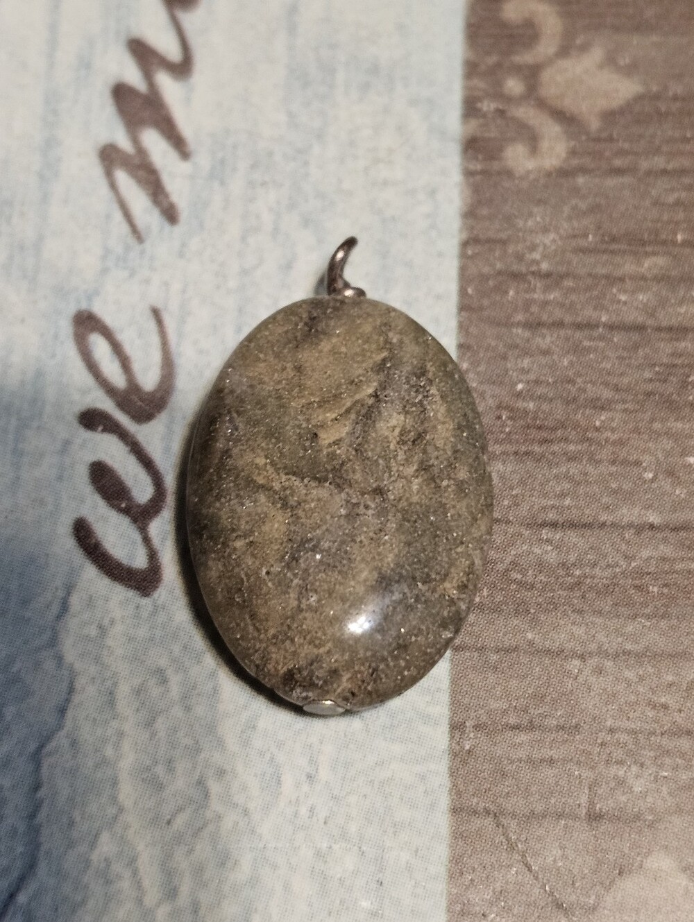 Silver Tone Stone Pendant